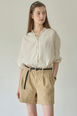 CLASSY TWO TURK COTTON SHORT_BEIGE