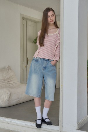 SUMMER BERMUDA DENIM PANTS