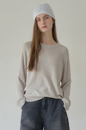 SEE SUMMER ROUND KNIT_BEIGE