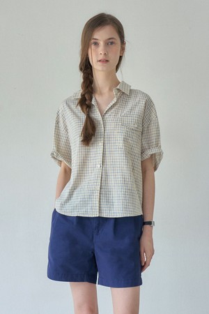 LEMON HALF CHECK SHIRT