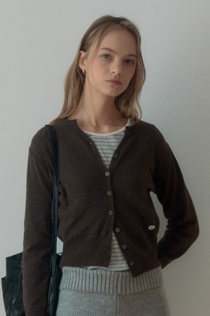 ENTE BASIC CARDIGAN_BROWN