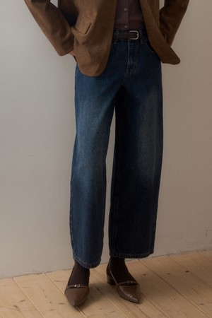 JOY DAILY BALLOON BAGGY DENIM PANTS _DARK BLUE