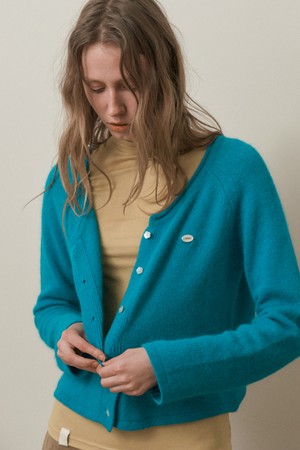 MYLEN ANGORA CROP CARDIGAN_AQUA BLUE