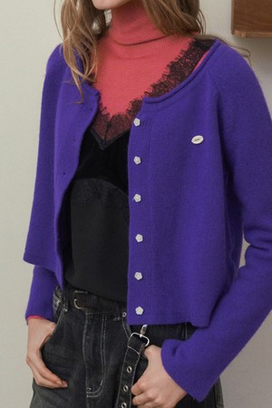 MYLEN ANGORA CROP CARDIGAN_PURPLE