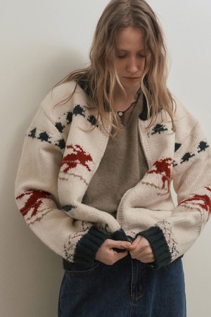 WINTER COWICHAN KNIT ZIP UP_IVORY