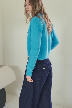 [기모] LEV CURVED DENIM PANTS_DARK BLUE