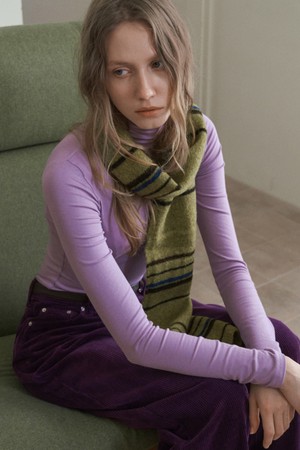 RICO KNIT STRIPE MUFFLER_4 COLORS