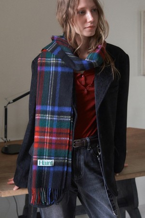 CLASSIC TARTAN-CHECK WOOL MUFFLER_2 COLORS