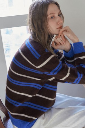 ELMO MULTI STRIPE KNIT_BLUE