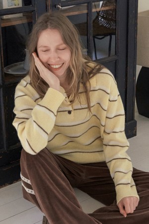 ELMO MULTI STRIPE KNIT_LEMON
