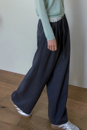 BAY RELAXED WIDE SLACKS_CHARCOAL
