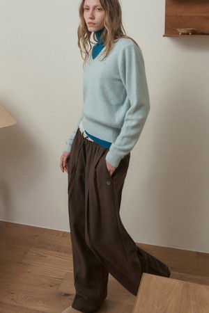 BAY RELAXED WIDE SLACKS_BROWN