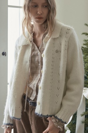 SIRO PUNCHING CARDIGAN 2COLOR