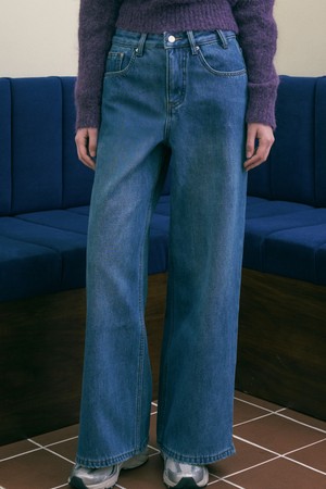 [양털기모]HOVER WIDE STRAIGHT DENIM PANTS_BLUE