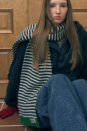 CHRIS STRIPE KNIT MUFFLER_3 COL