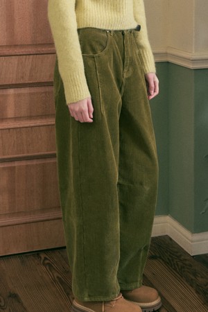 [양털기모]MIKA BALLOON CORDUROY PANTS_OLIVE
