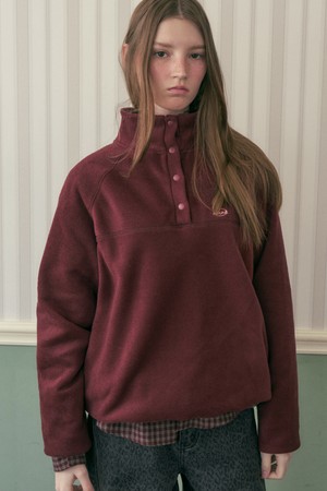SMORE FLEECE ANORAK_WINE