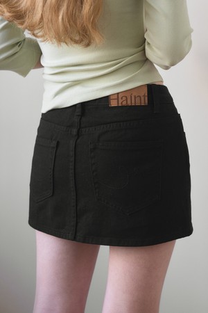 LOW RISE INNER PANTS MINI SKIRT 2COL_BLACK
