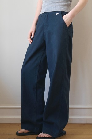 STANDARD STRAIGHT EASY FIT COTTON PANTS 5COL_NAVY