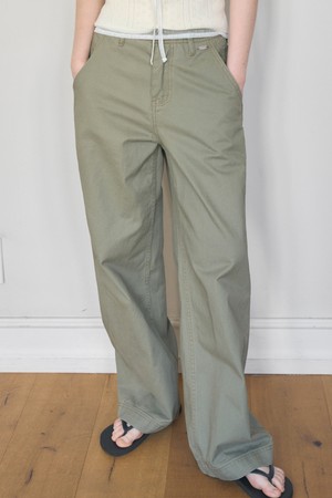 STANDARD STRAIGHT EASY FIT COTTON PANTS 5COL_KHAKI