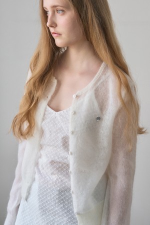 SHEER HAIRY SOFT CARDIGAN 3COL_IVORY