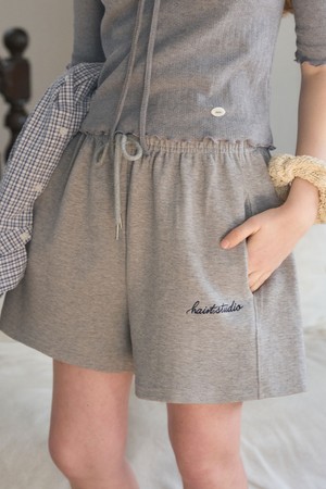 HEAVY COTTON TRAINING SHORT PANTS 3COL_GRAY