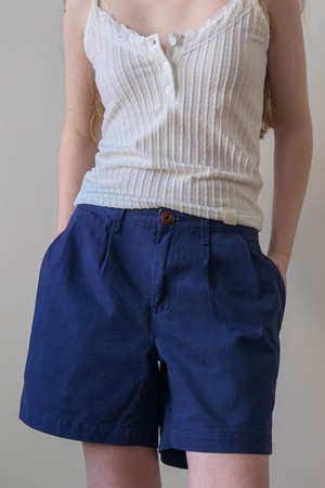 CLASSIC STANDARD STRAIGHT FIT COTTON SHORT PANTS 4COL_NAVY