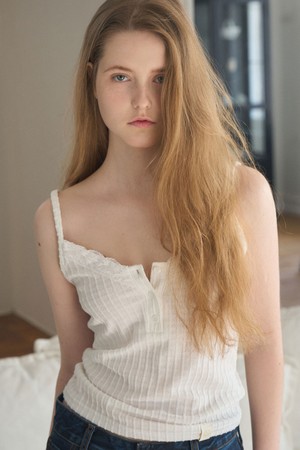 LACE EYELET BUTTON SLEEVELESS TOP 2COL_IVORY,BLACK