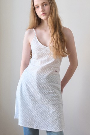 PUNCHING COTTON LAYERED ONE-PIECE_IVORY