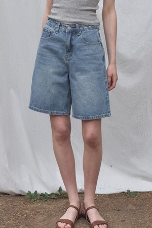 MELT BERMUDA DENIM PANTS_BLUE