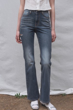 LUX CUTTING BOOTS-CUT DENIM PANTS_BLUE