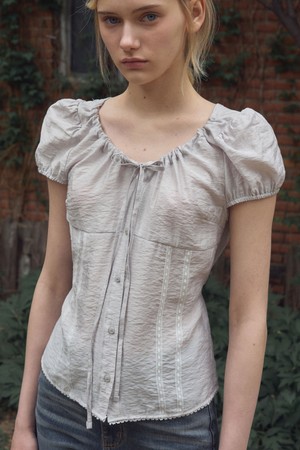 VIRO SHEER STRING BLOUSE2COL_LIGHT GRAY
