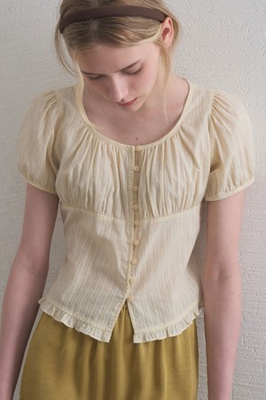 ELIO SHEERRING BLOUSE 2COL_CREAM