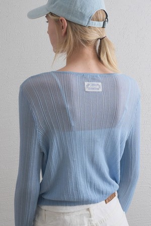 SERA SOFT RIBBED CARDIGAN 4COL_IVORY,GRAY,LIGHT BLUE,MELON