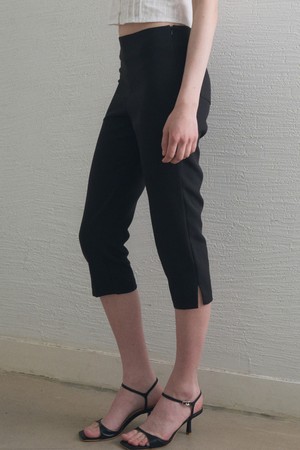 BLAIR BASIC BAND CAPRI PANTS_BLACK