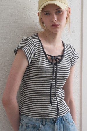 NOMA STRING STRIPE T SHIRT 2COL_BROWN,GRAY