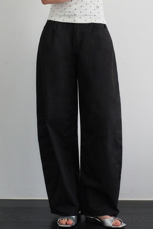 VELLON CRINKLE BALLOON PANTS 3COL_BLACK