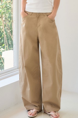 VELLON CRINKLE BALLOON PANTS 3COL_BEIGE