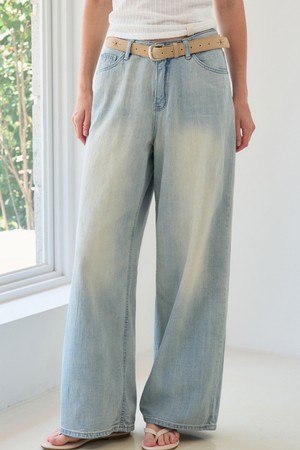 ELNOA WASHING WIDE DENIM PANTS_LIGHT BLUE