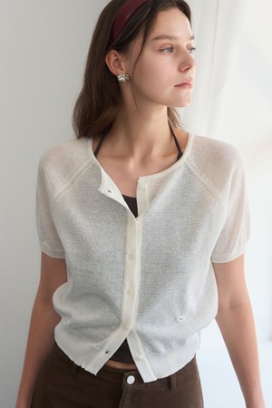 MELUA ROUND KNIT CARDIGAN 4COL_IVORY