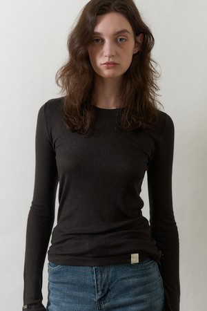 FLIN WOOL BLEND TENCEL SLIM TOP 6COL