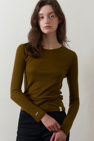 FLIN WOOL BLEND TENCEL SLIM TOP 6COL