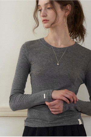 FLIN WOOL BLEND TENCEL SLIM TOP 6COL
