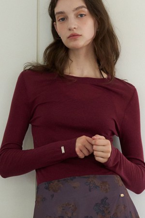 FLIN WOOL BLEND TENCEL SLIM TOP 6COL