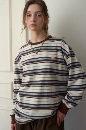 ARVEL MULTI STRIPE T-SHIRTS 2COL_BROWN