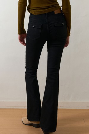 ROVI BACK FLAP POCKET BOOTCUT DENIM 2COL_BLACK
