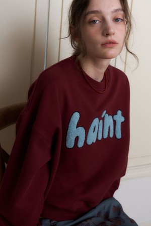 HAINT BOUCLE LOGO SWEATSHIRT 2COL_BURGUNDY