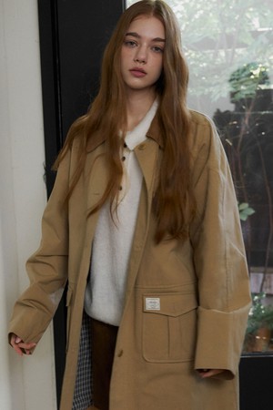 BENO COTTON BLEND FIELD COAT_BEIGE