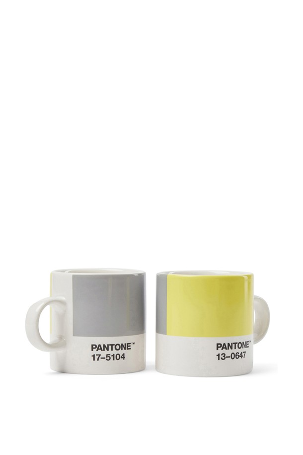 PANTONE - 테이블웨어 - 팬톤 에스프레소컵(얼티밋그레이+일루미네이팅 2021COY)