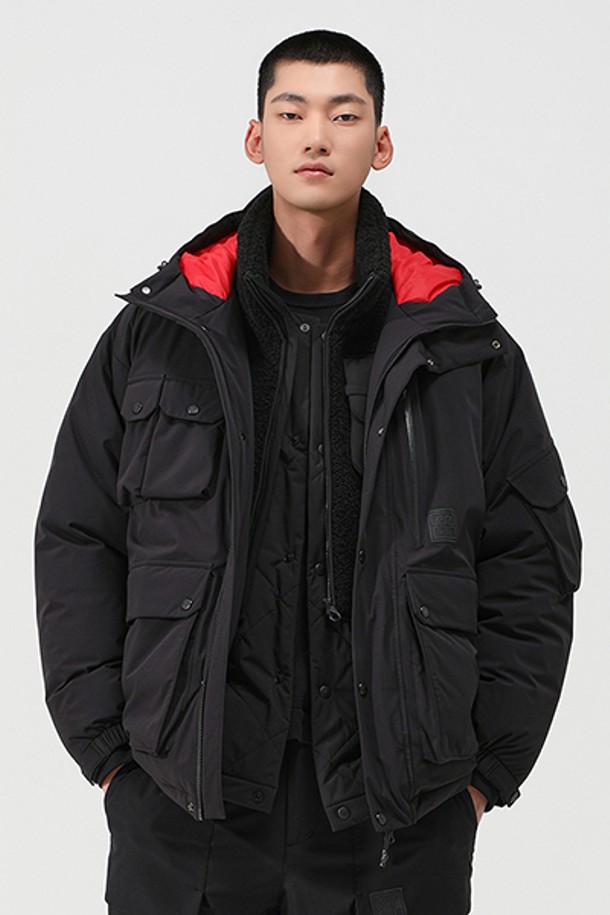 CIRCLE EMBO WOOLIKE RDS DOWN JACKET